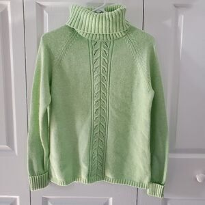 St John's Bay Cable Knit Turtleneck Sweater Women's Size Large